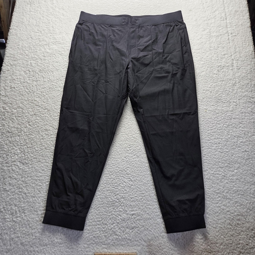 Penguin Sport Pants Mens 2XL Black Jogger Stretch Elastic Waist Zip Pockets